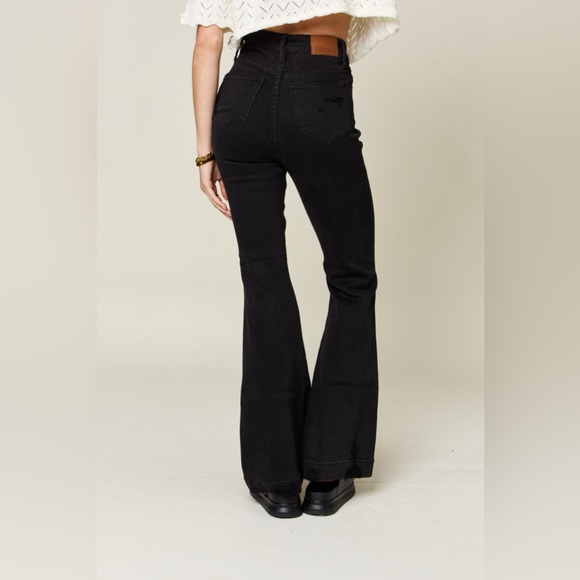 Judy Blue Full Size High Waist Distressed Flare Jeans - Picture 2 of 6